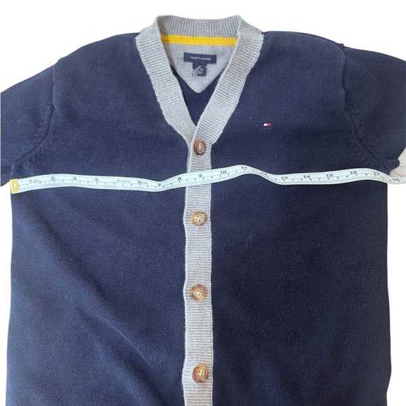 Tommy Hilfiger Women's Navy and Gray Cardigan - Picture 3 of 6